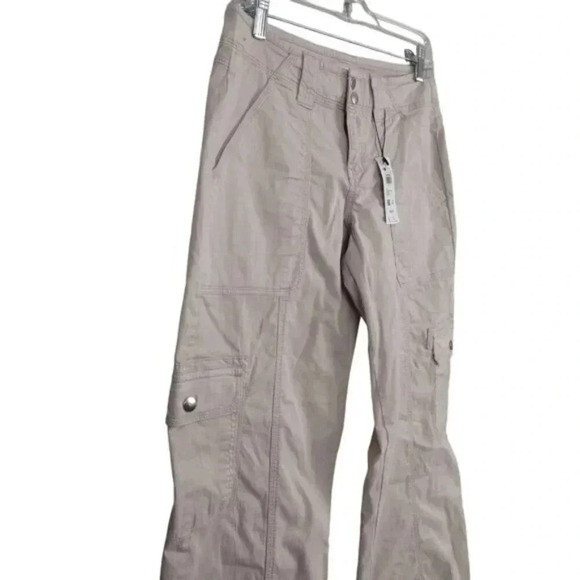 NWT Garage Cargo Pant Cleo Beige Wide Leg Cotton Relaxed Fit Size 0 - Picture 6 of 14